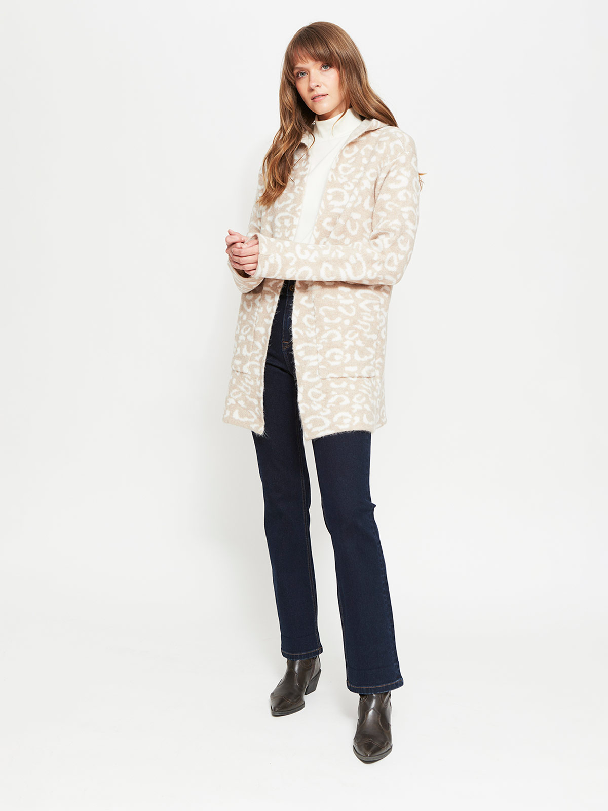 CARDIGAN MUJER AZIZ CON GORRO - 4