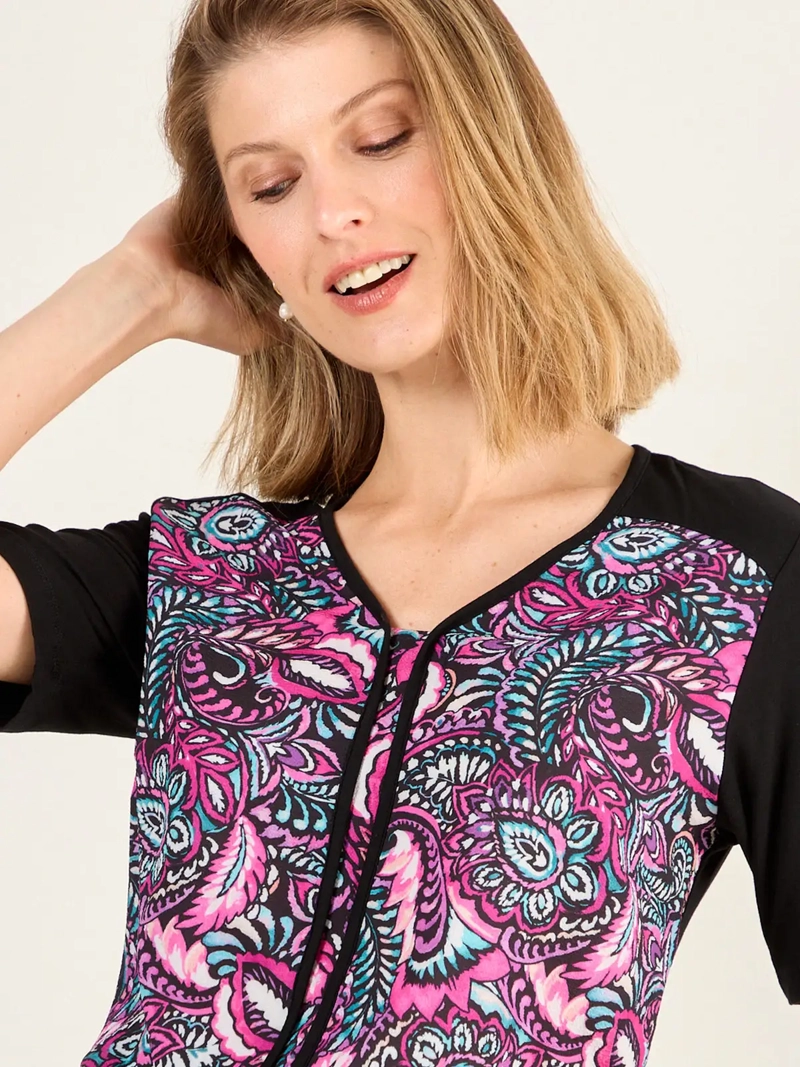 POLERA MUJER MA GRIFFE ESCOTE EN V MANGA CORTA - 5