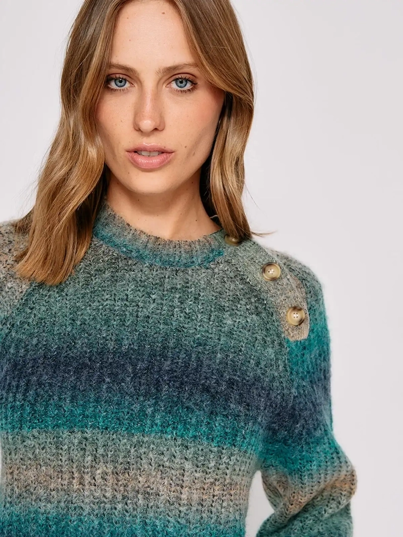 SWEATER MUJER REGATTA MANGA LARGA BOTONES - 3