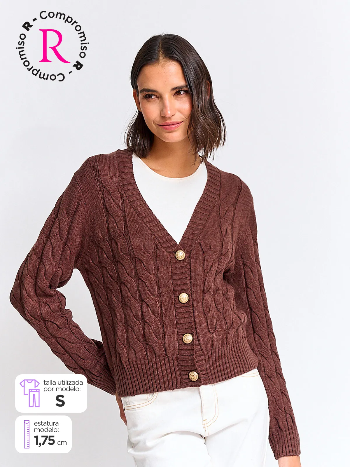 CARDIGAN MUJER REGATTA TRENZADO - 1