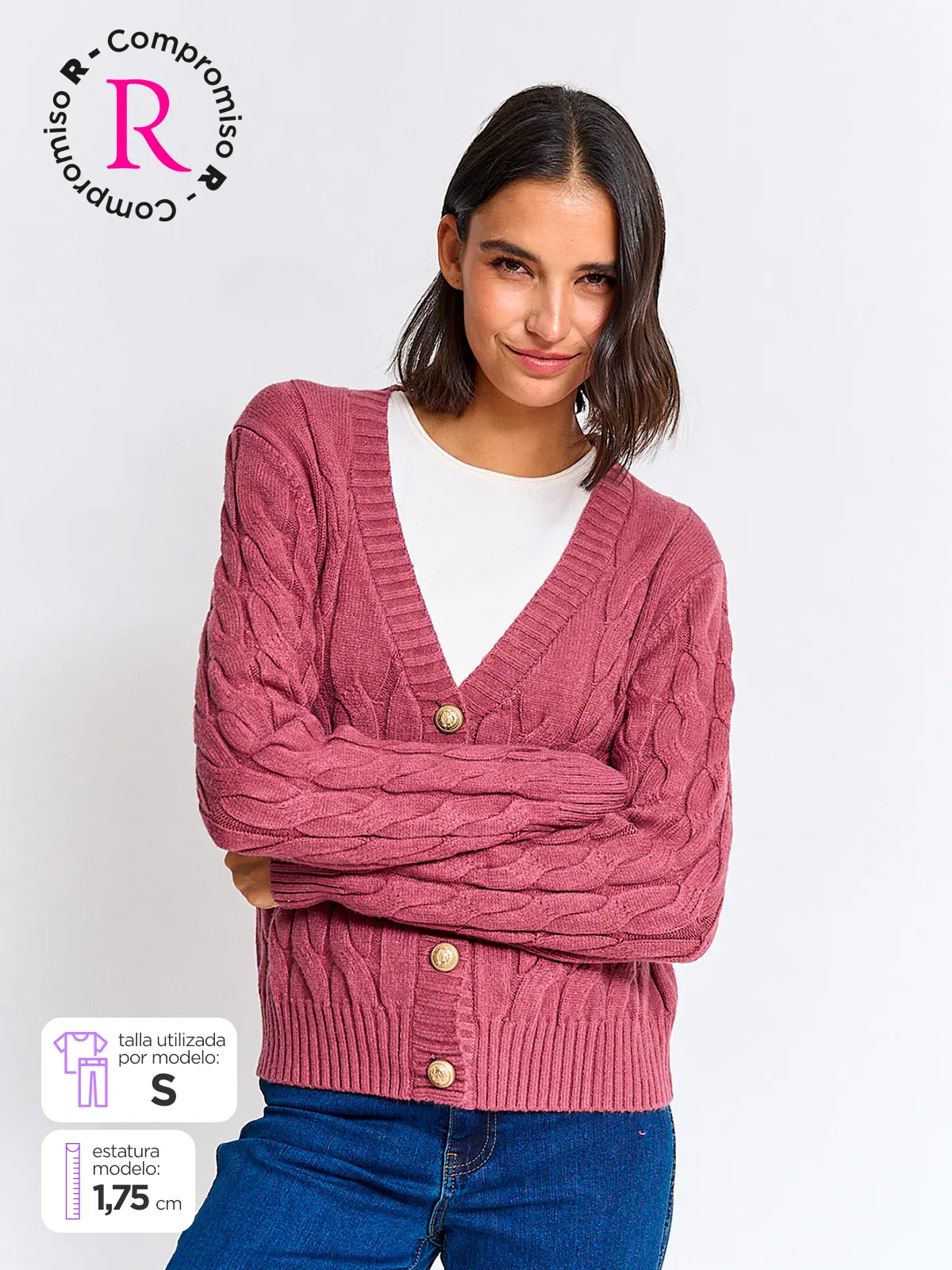 CARDIGAN MUJER REGATTA TRENZADO - 1