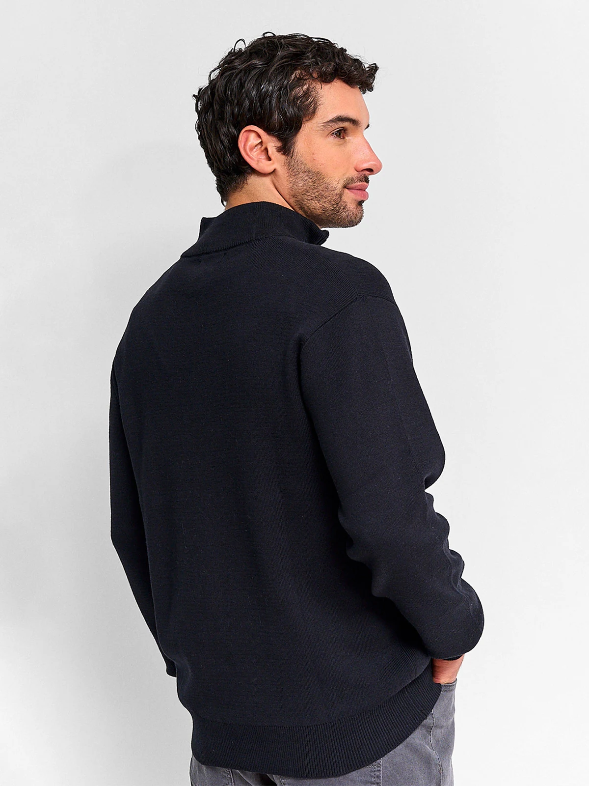 SWEATER HOMBRE KENNETH STEVENS ALGODÓN HALF ZIPPER - 2
