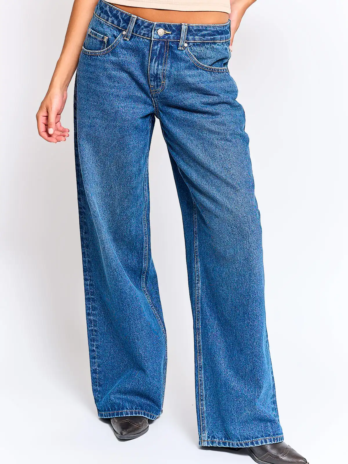 JEANS MUJER INDEX ALGODÓN WIDE LEG - 2