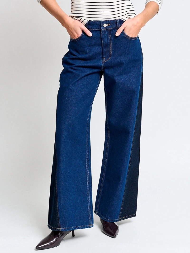 JEANS MUJER MARQUIS ALGODÓN WIDELEG BICOLOR - 2