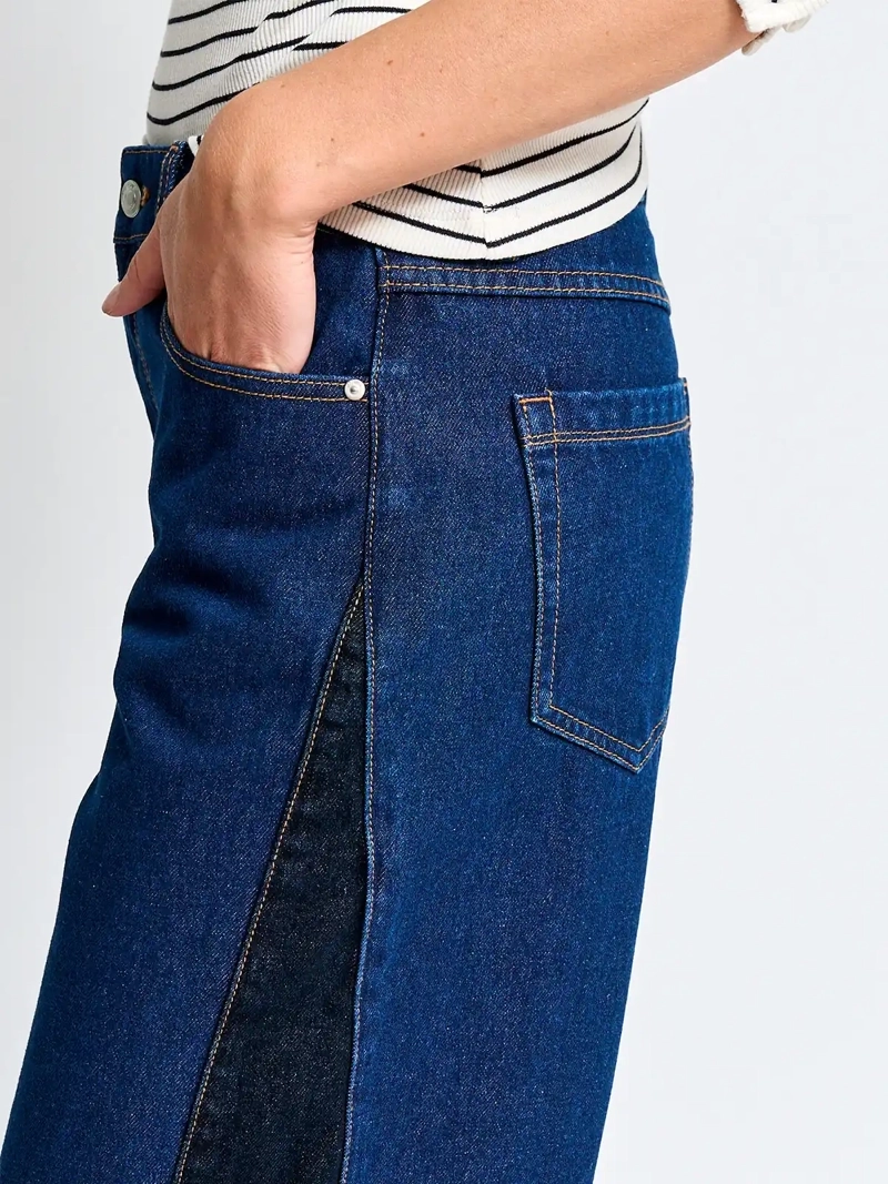 JEANS MUJER MARQUIS ALGODÓN WIDELEG BICOLOR - 4