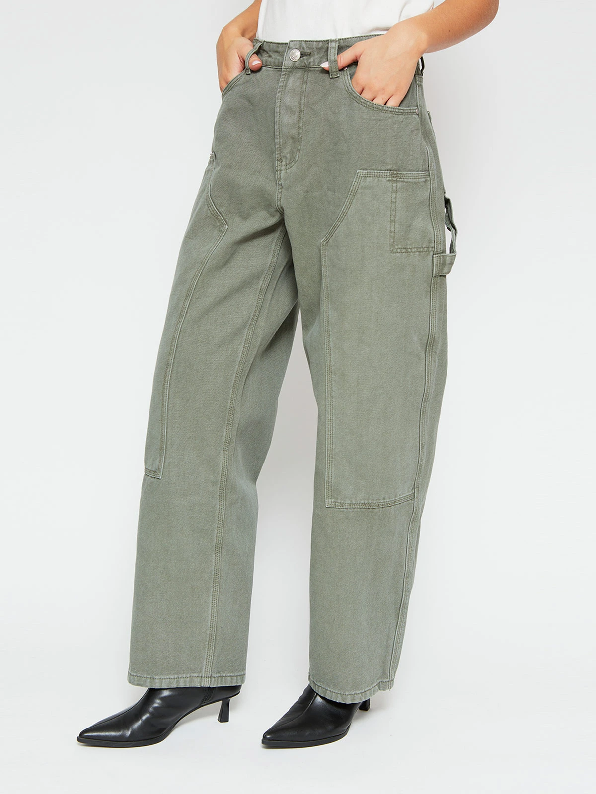 PANTALÓN MUJER INDEX ALGODÓN CORTES - 2
