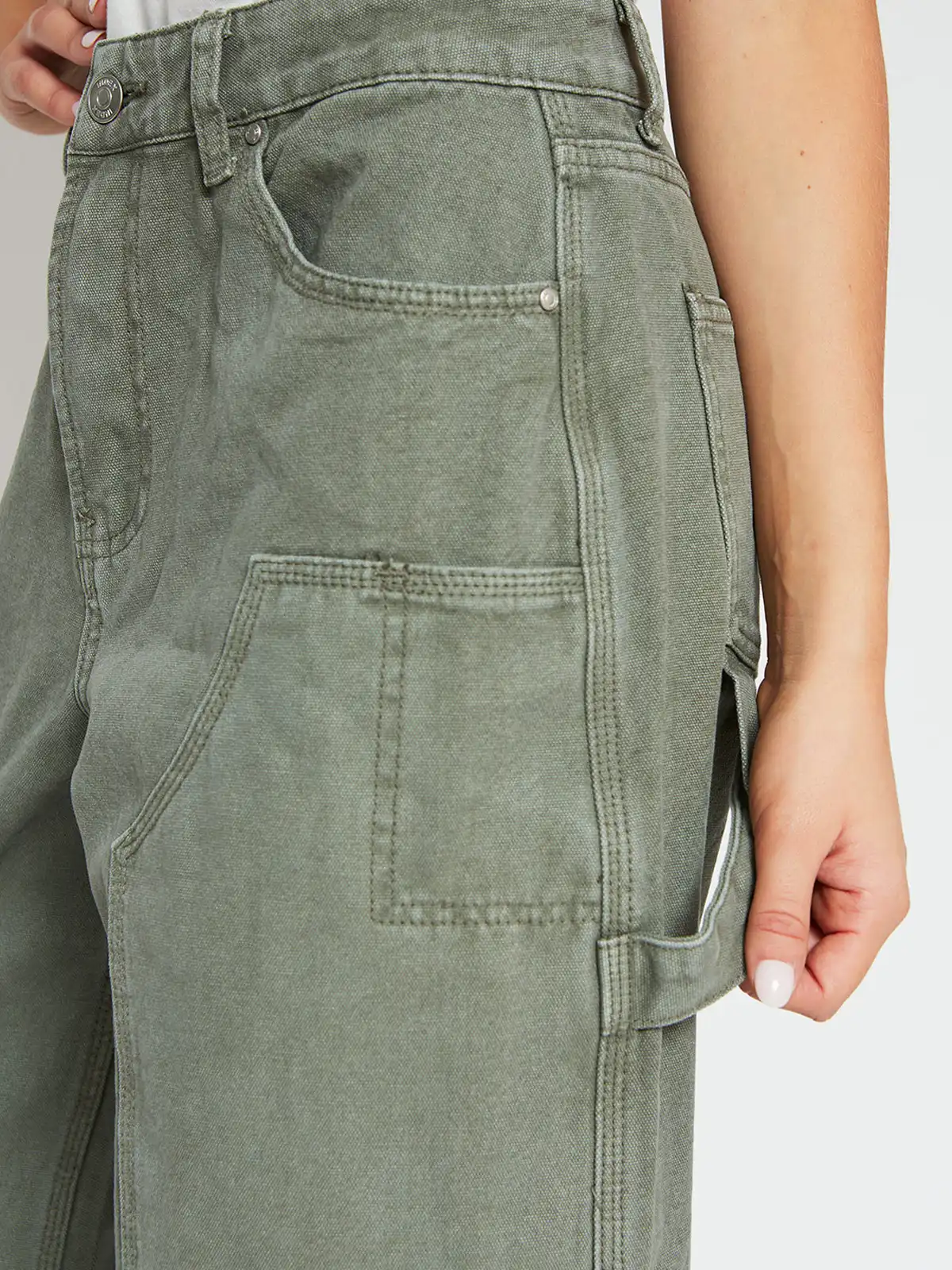 PANTALÓN MUJER INDEX ALGODÓN CORTES - 4