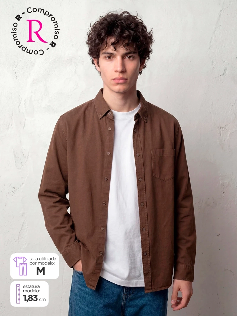 CAMISA HOMBRE INDEX ALGODÓN MANGA LARGA - 1