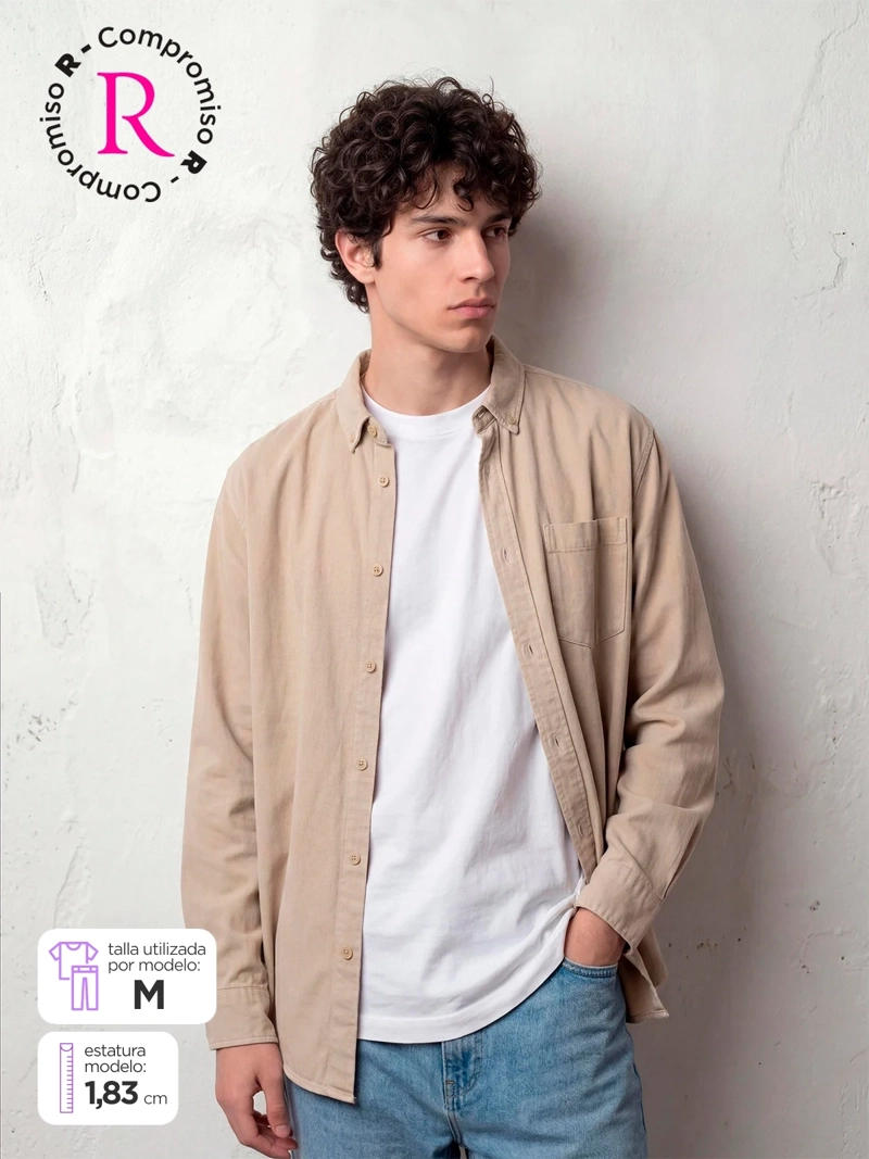 CAMISA HOMBRE INDEX ALGODÓN MANGA LARGA - 1