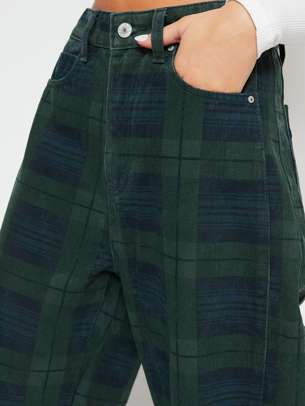 JEANS MUJER INDEX ALGODÓN CUADRILLÉ - 4