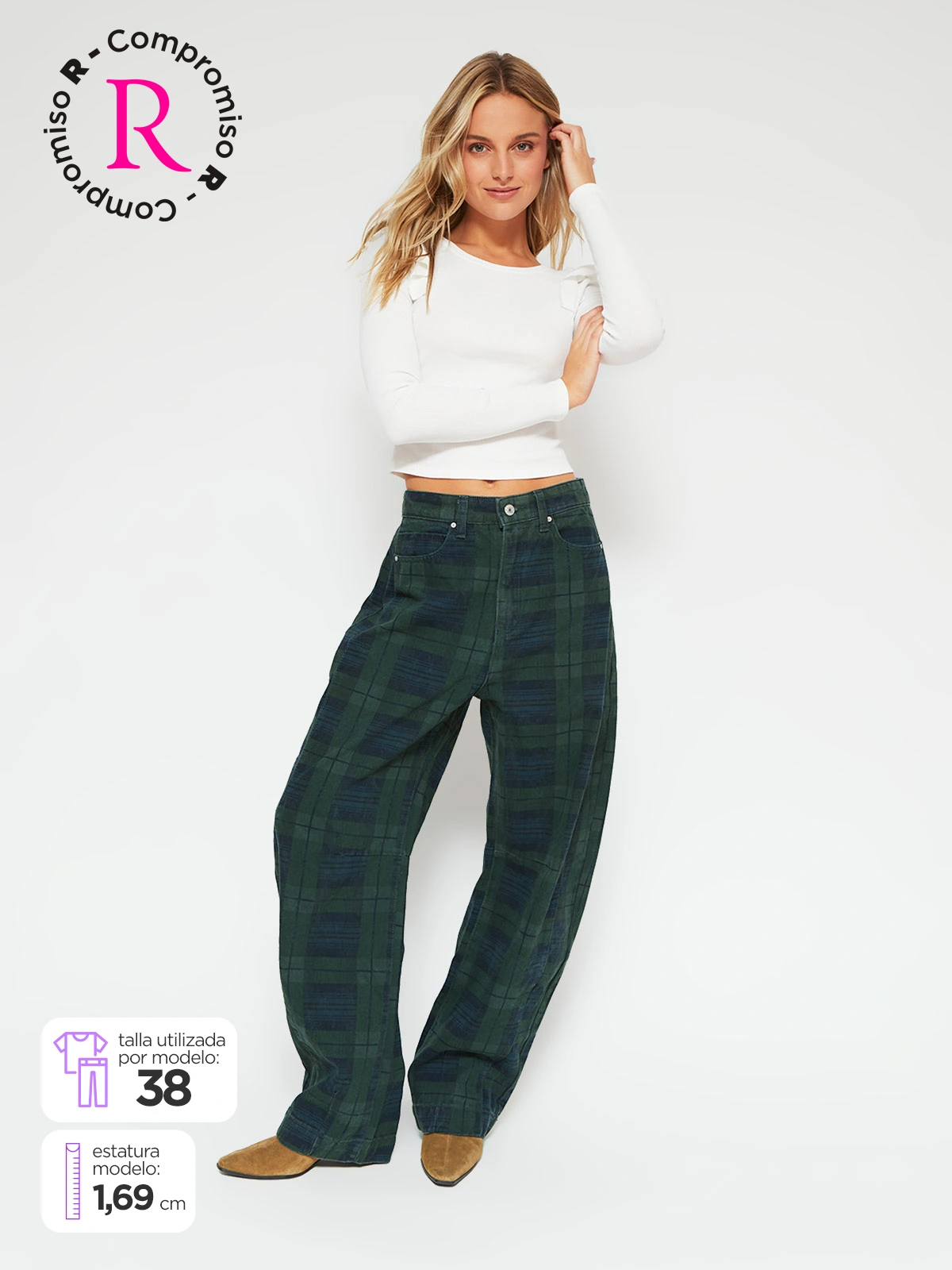 JEANS MUJER INDEX ALGODÓN CUADRILLÉ - 1