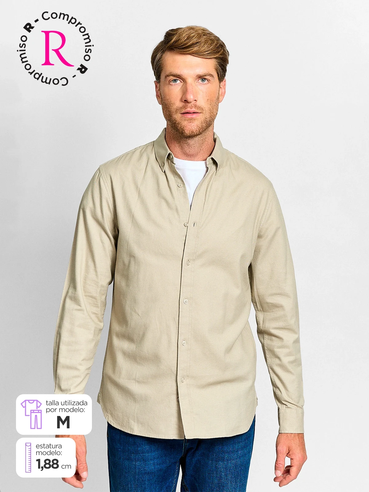 CAMISA HOMBRE MARQUIS ALGODÓN MANGA LARGA FRANELA - 1