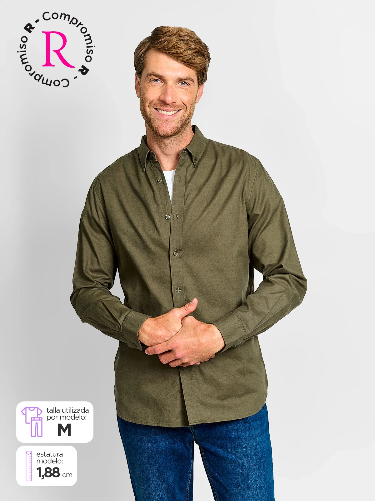 CAMISA HOMBRE MARQUIS ALGODÓN MANGA LARGA FRANELA - 1