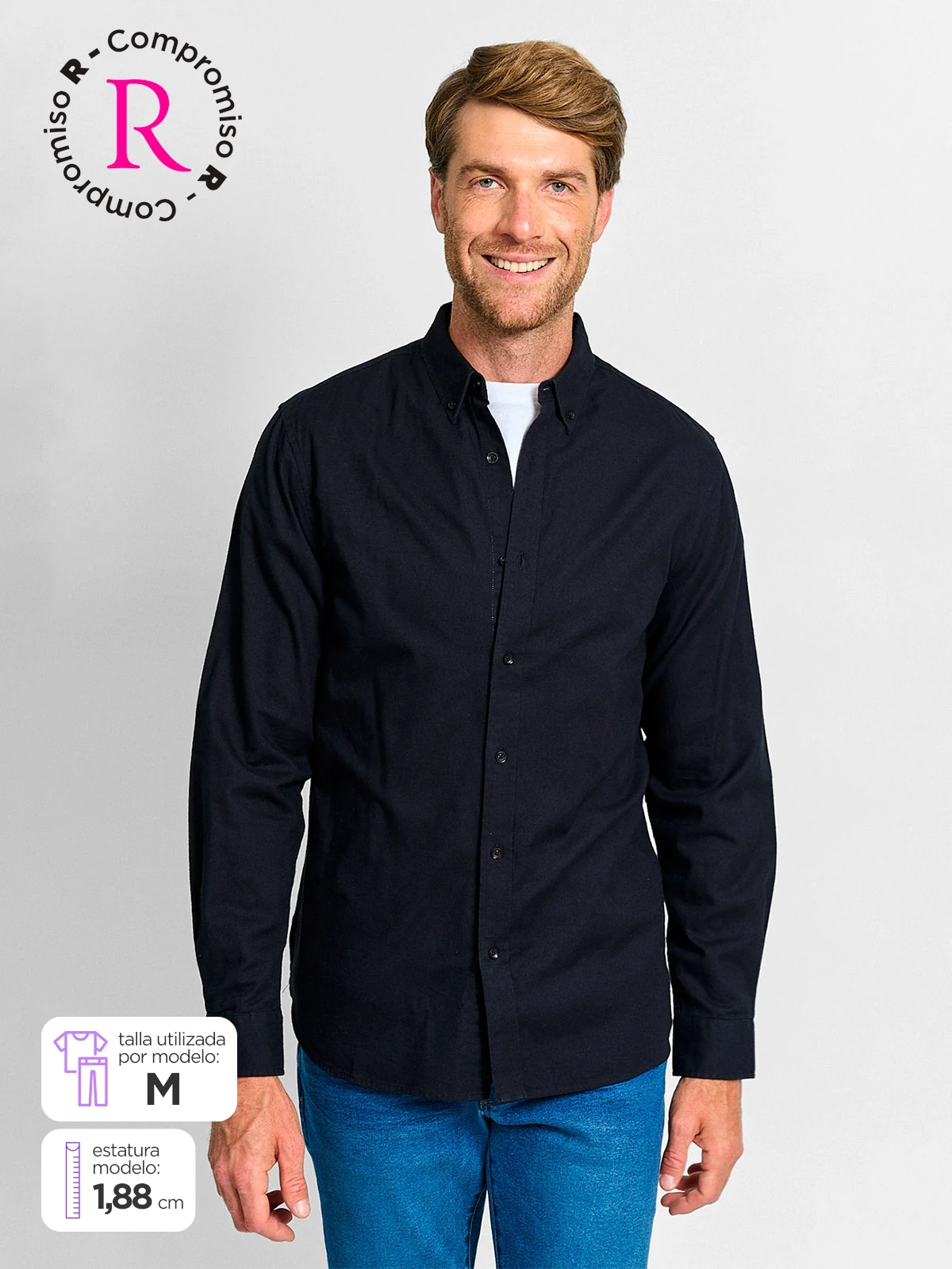 CAMISA HOMBRE MARQUIS ALGODÓN MANGA LARGA FRANELA