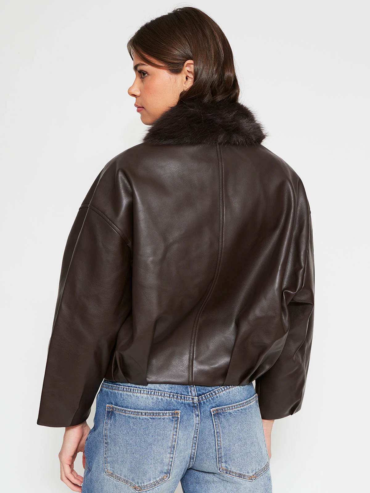 CHAQUETA MUJER INDEX CORTA EFECTO PIEL - 2