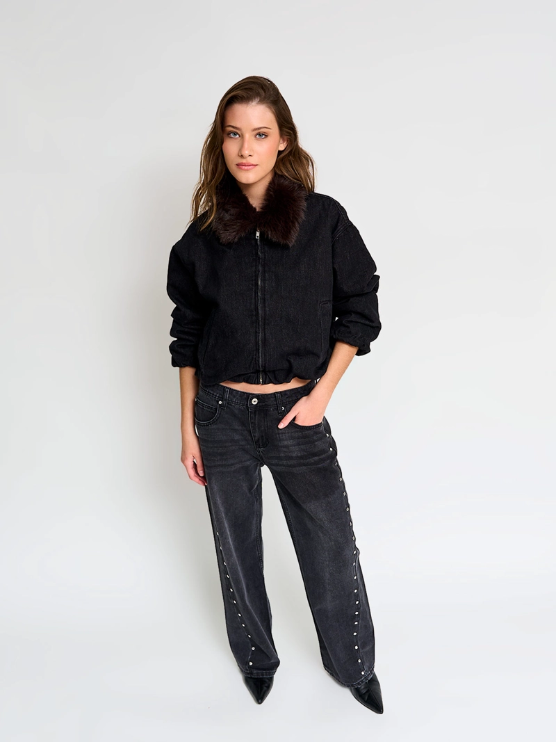 CHAQUETA MUJER INDEX ALGODÓN CORTA DENIM - 4