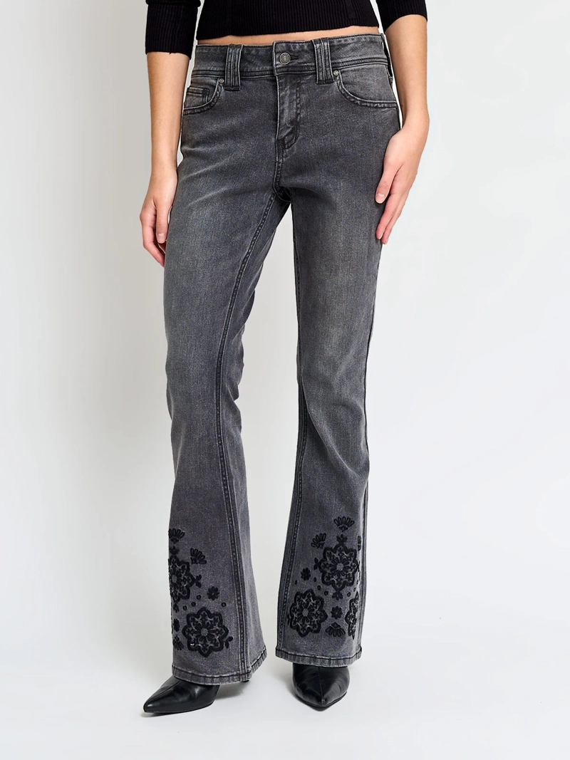 JEANS MUJER INDEX ALGODÓN BORDADO - 3