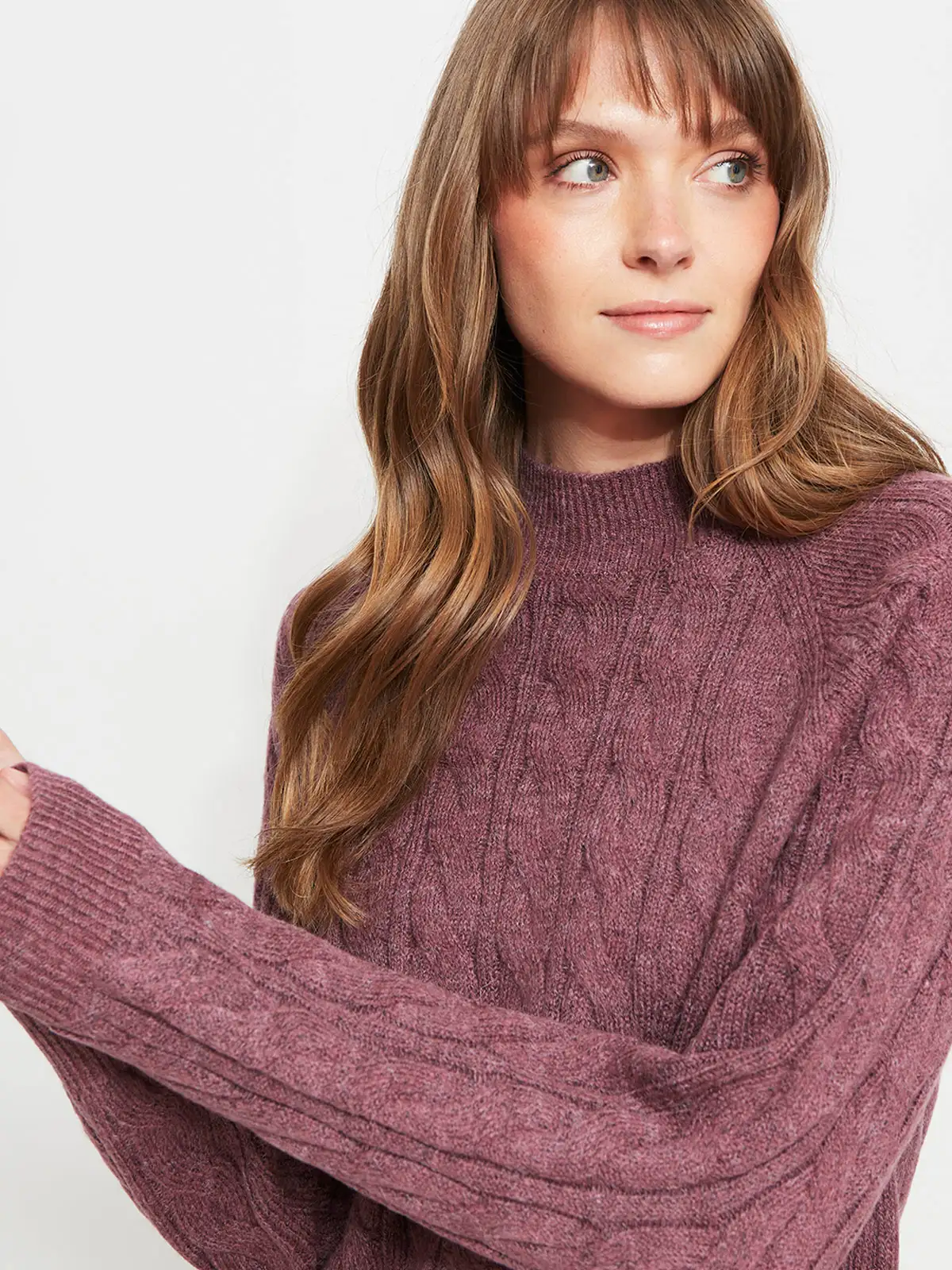 SWEATER MUJER REGATTA CUELLO REDONDO MANGA LARGA TRENZADO - 3