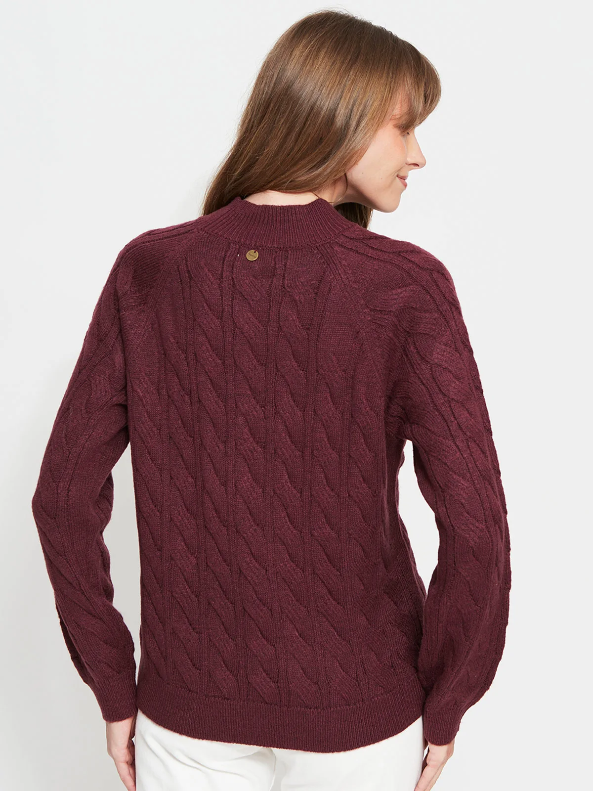 SWEATER MUJER REGATTA CUELLO REDONDO MANGA LARGA TRENZADO - 2
