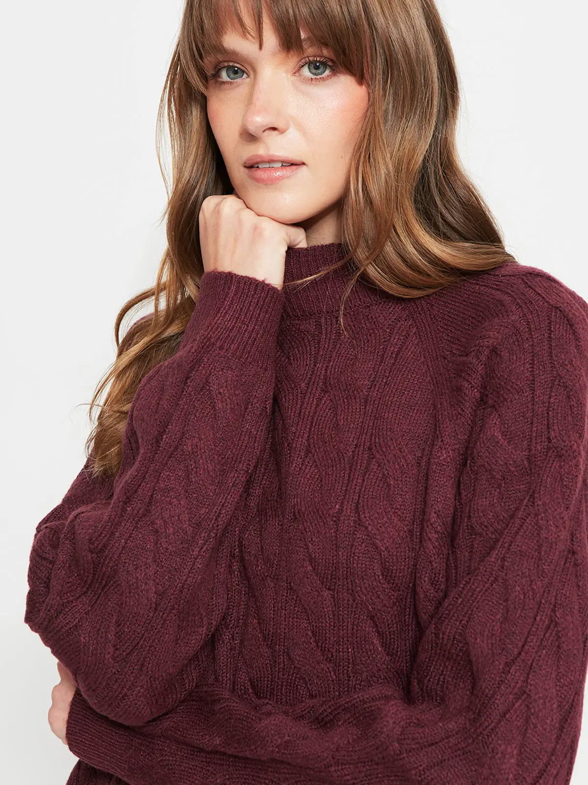 SWEATER MUJER REGATTA CUELLO REDONDO MANGA LARGA TRENZADO - 3