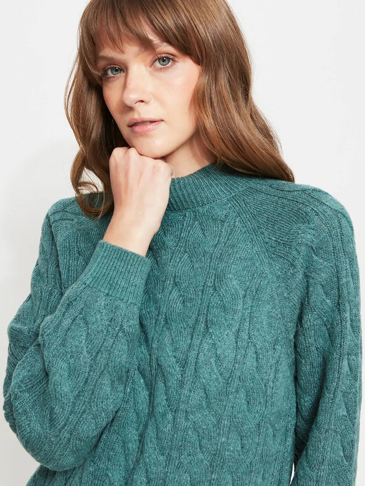 SWEATER MUJER REGATTA CUELLO REDONDO MANGA LARGA TRENZADO - 3