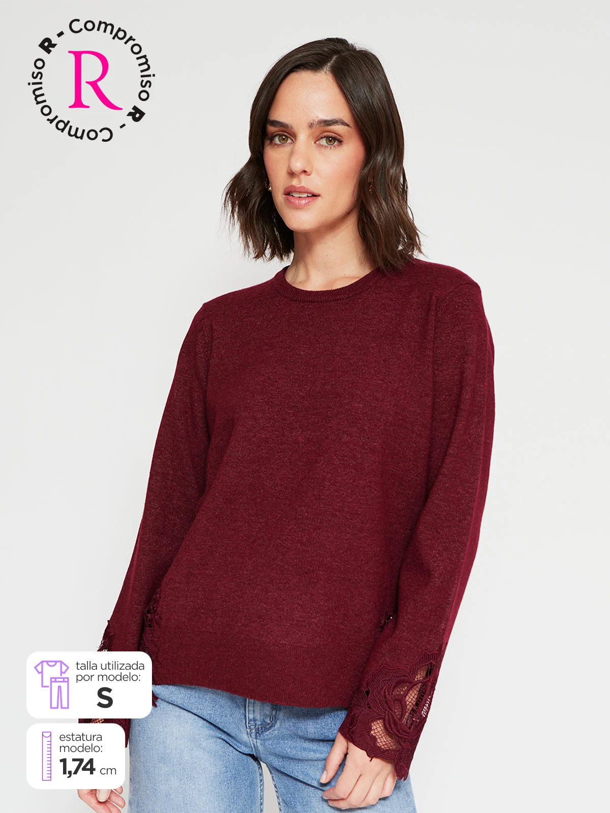 SWEATER MUJER TATIENNE MACRAMÉ - 1