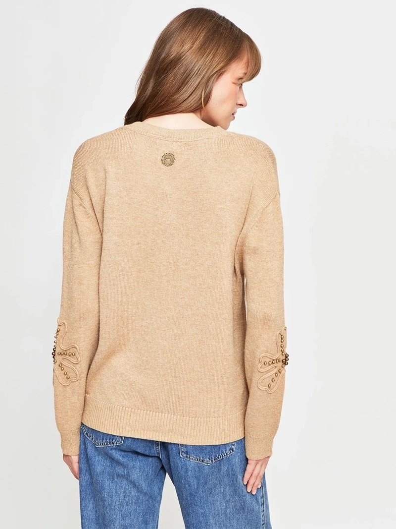 SWEATER MUJER TATIENNE BORDADO FLORES Y TACHAS - 2