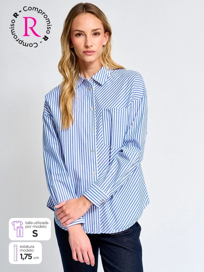 BLUSA MUJER REGATTA ALGODÓN MANGA LARGA CAMISERA - 1