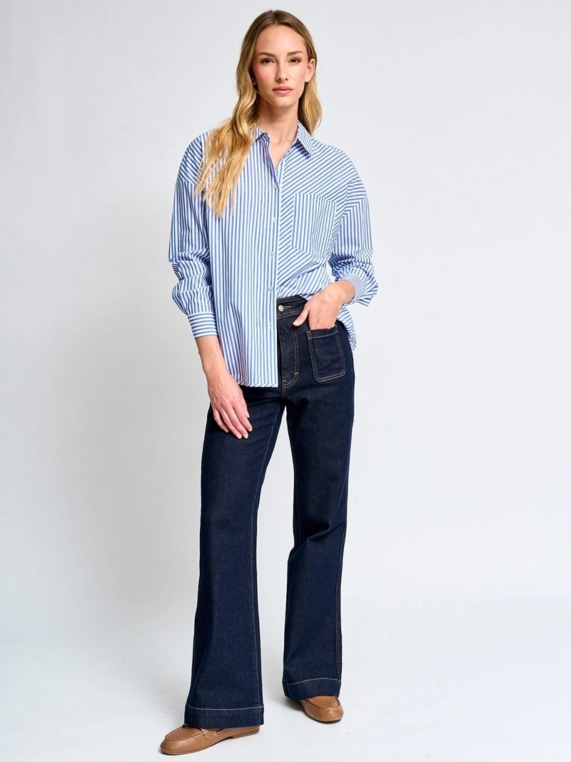 BLUSA MUJER REGATTA ALGODÓN MANGA LARGA CAMISERA - 4