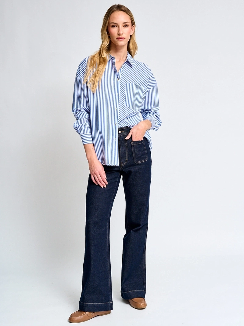 BLUSA MUJER REGATTA ALGODÓN MANGA LARGA CAMISERA - 4