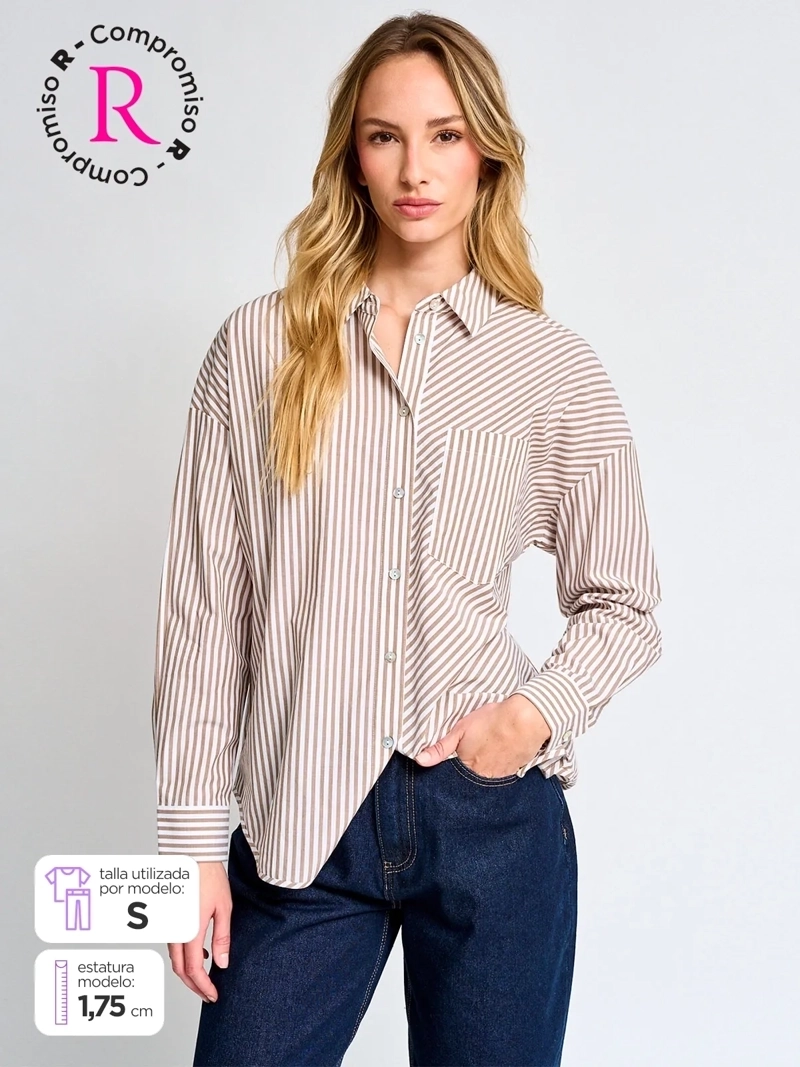 BLUSA MUJER REGATTA ALGODÓN MANGA LARGA CAMISERA - 1