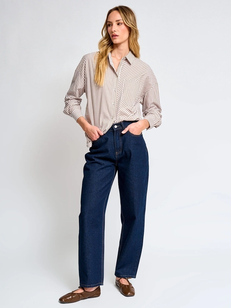 BLUSA MUJER REGATTA ALGODÓN MANGA LARGA CAMISERA - 4