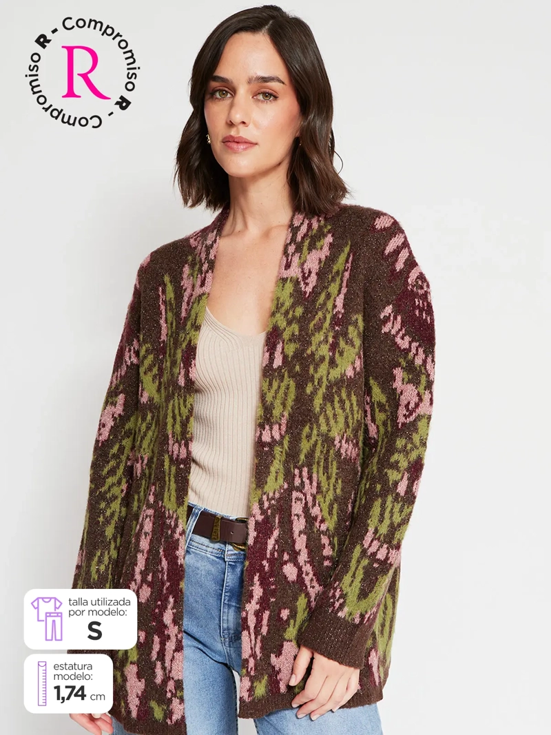 CARDIGAN MUJER TATIENNE FLORES - 1