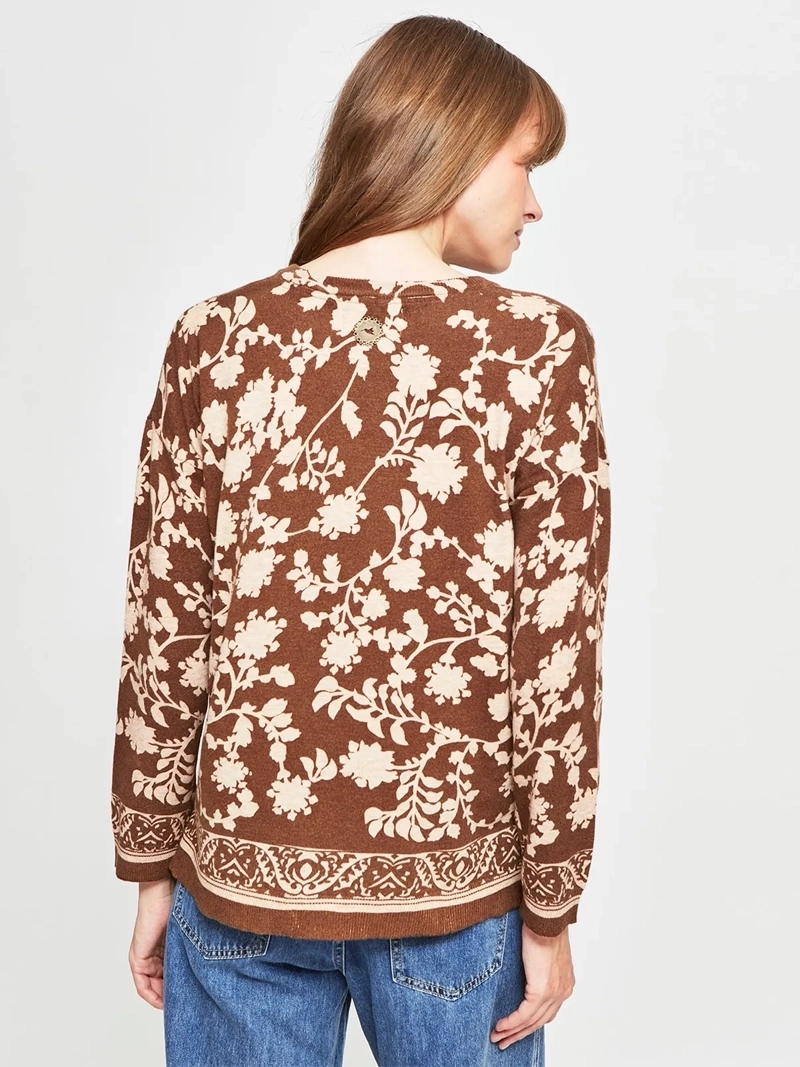 SWEATER MUJER TATIENNE CUELLO REDONDO PRINT - 2