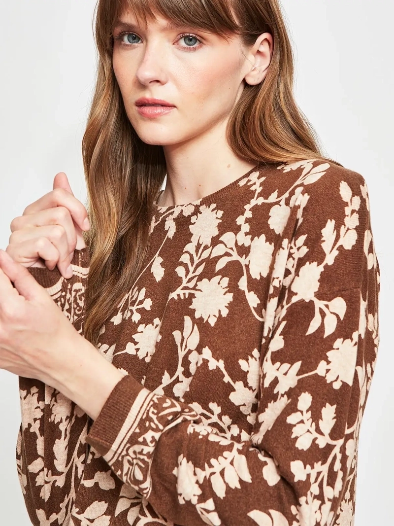SWEATER MUJER TATIENNE CUELLO REDONDO PRINT - 3