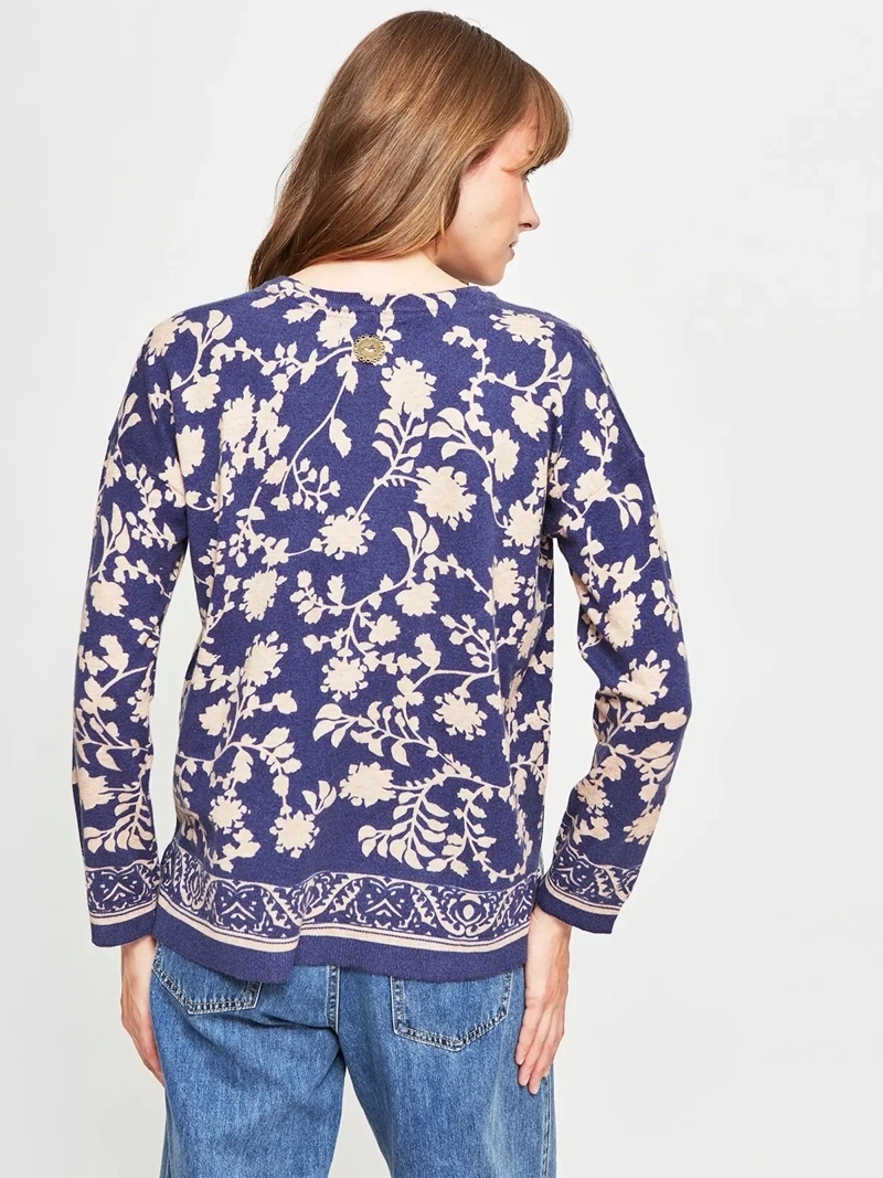 SWEATER MUJER TATIENNE CUELLO REDONDO PRINT - 2