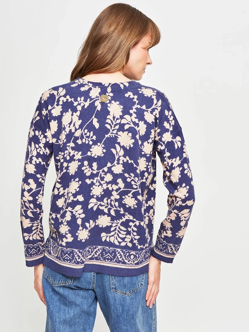 SWEATER MUJER TATIENNE CUELLO REDONDO PRINT - 2