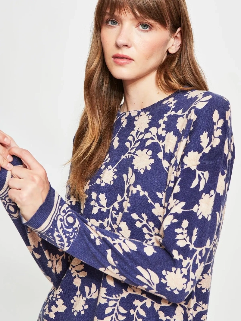 SWEATER MUJER TATIENNE CUELLO REDONDO PRINT - 3