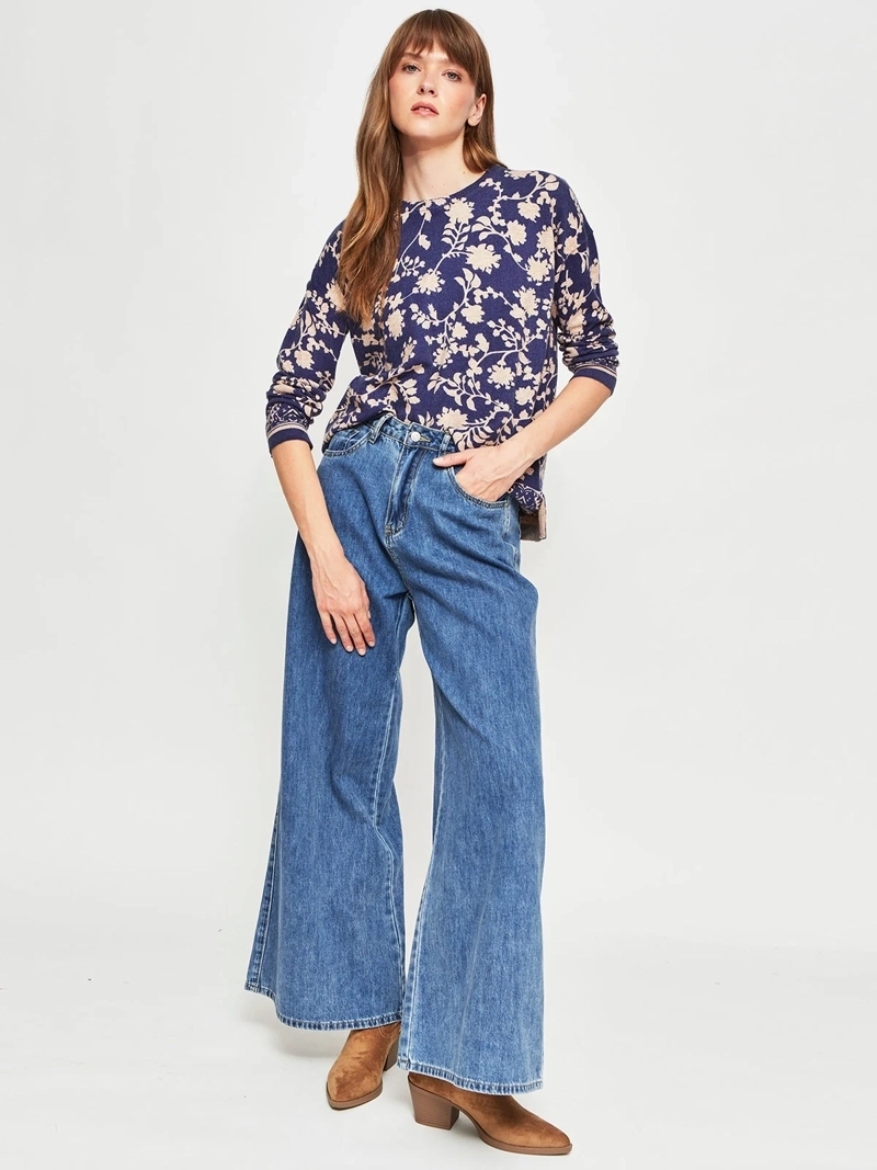 SWEATER MUJER TATIENNE CUELLO REDONDO PRINT - 4