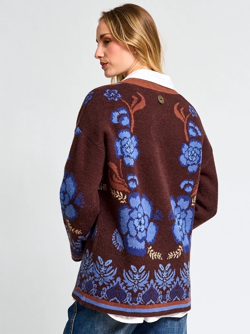 CARDIGAN MUJER TATIENNE FLORES - 2