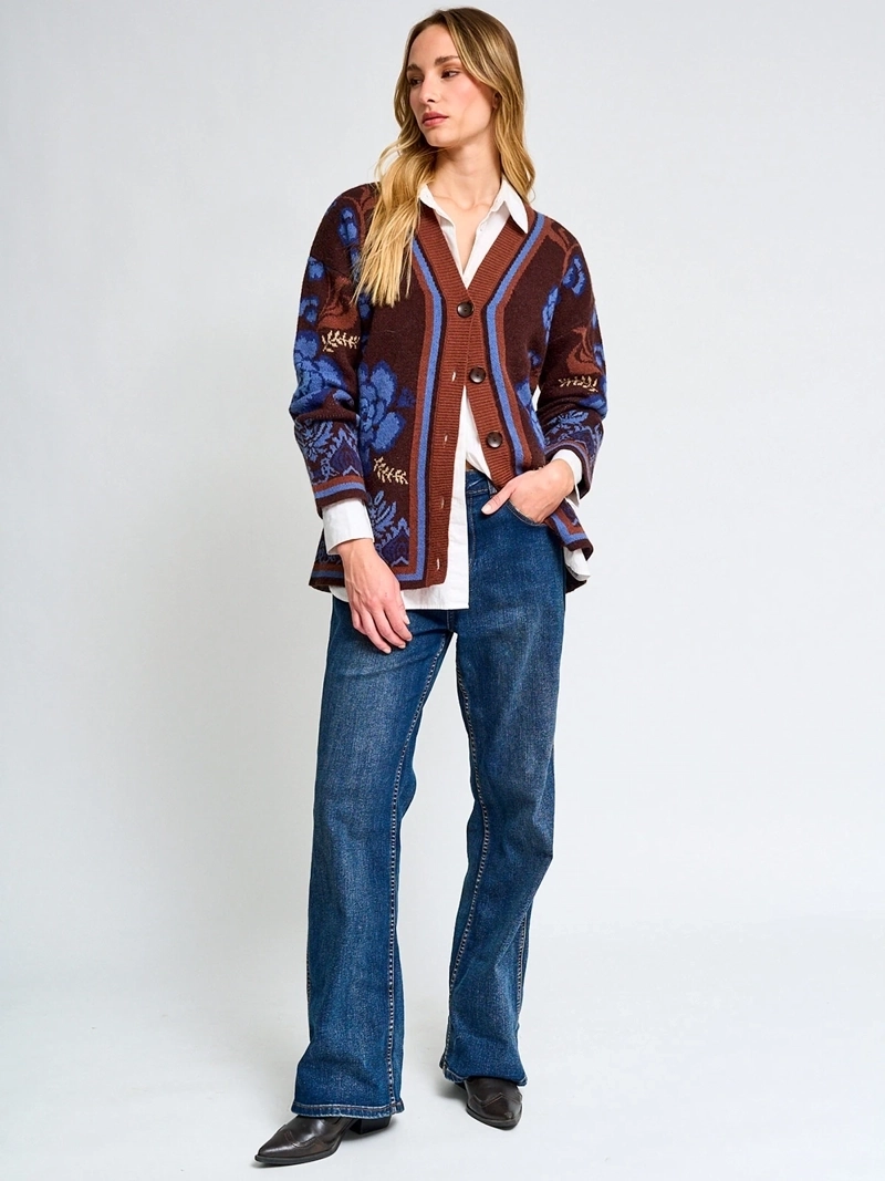 CARDIGAN MUJER TATIENNE FLORES - 4