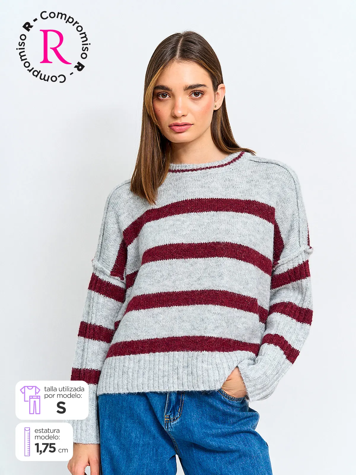 SWEATER MUJER INDEX MANGA LARGA - 1