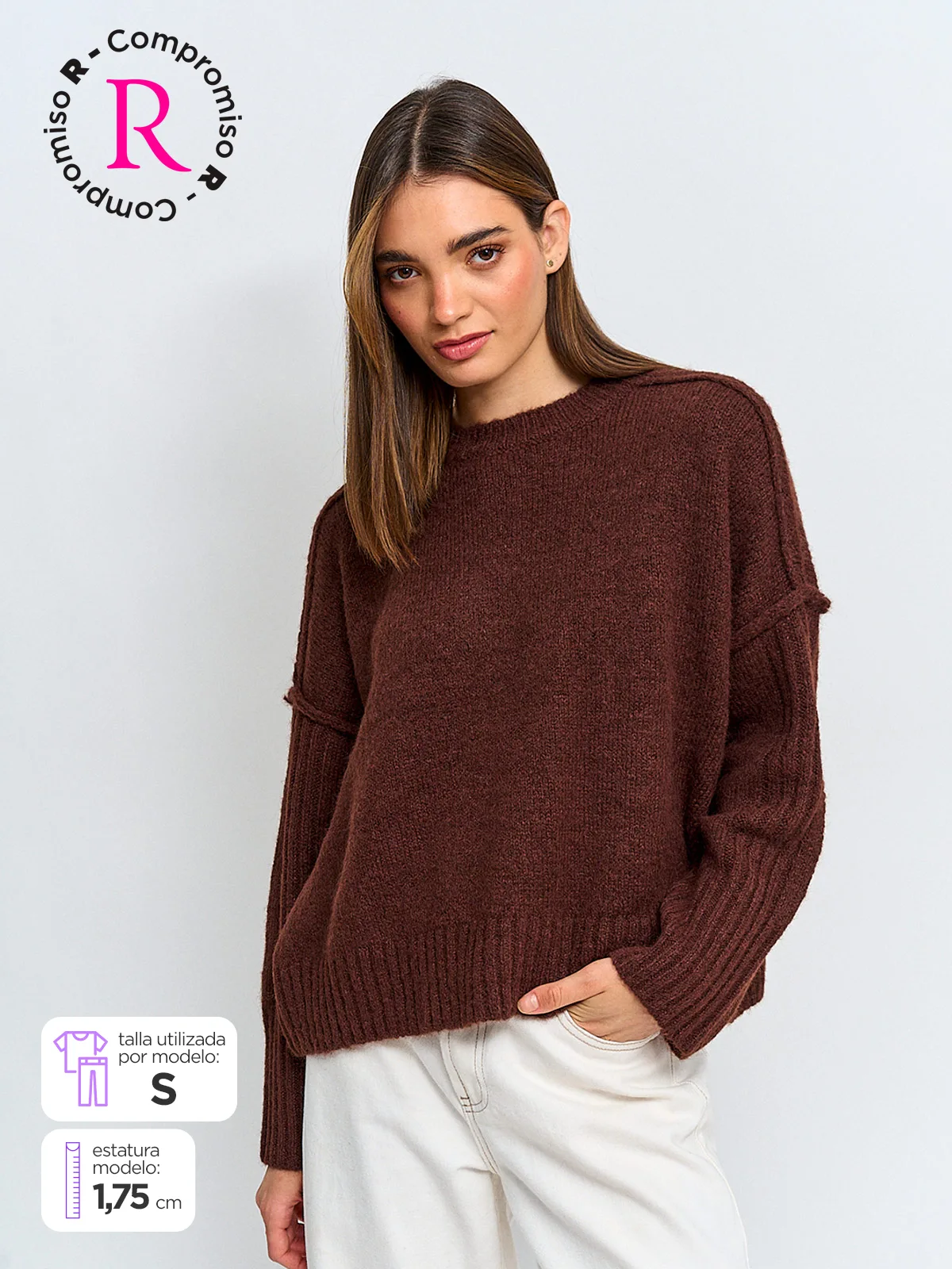 SWEATER MUJER INDEX MANGA LARGA