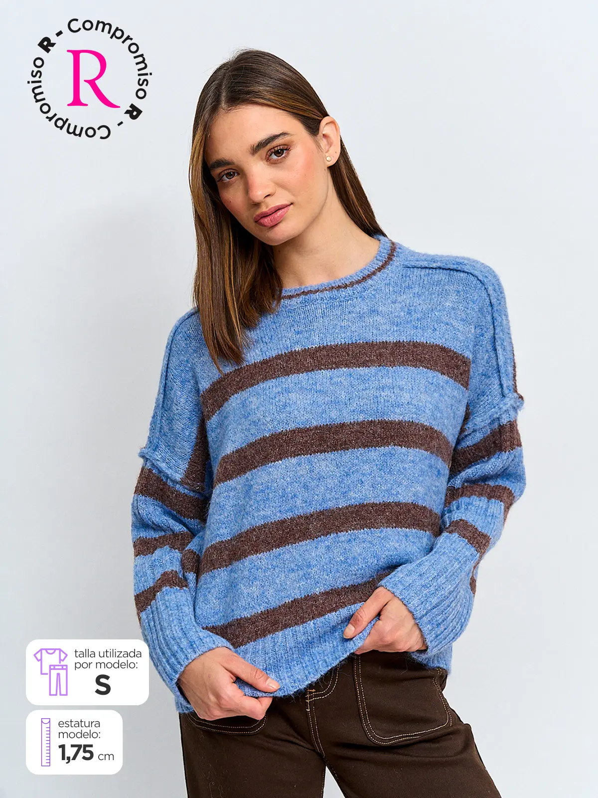 SWEATER MUJER INDEX MANGA LARGA