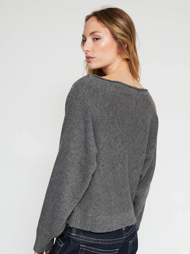 SWEATER MUJER INDEX MANGA LARGA TACHAS - 2