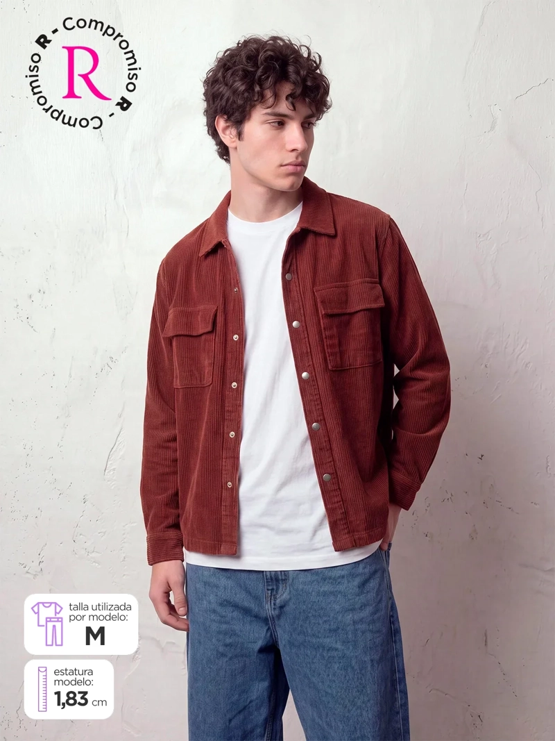 SOBRECAMISA HOMBRE INDEX COTELÉ MANGA LARGA - 1