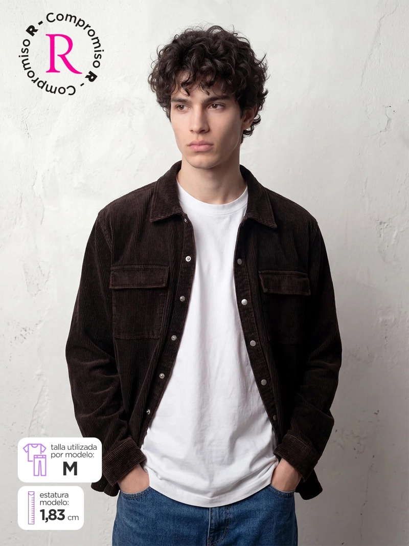 SOBRECAMISA HOMBRE INDEX COTELÉ MANGA LARGA - 1