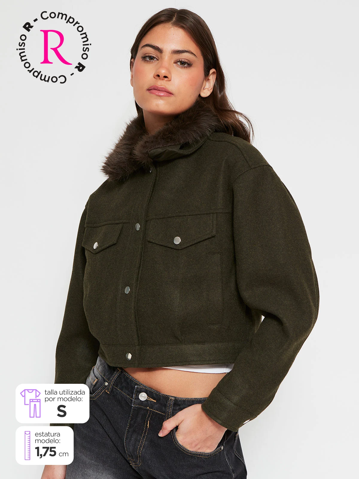 INDEX CHAQUETA MUJER INDEX CORTA CUELLO PIEL