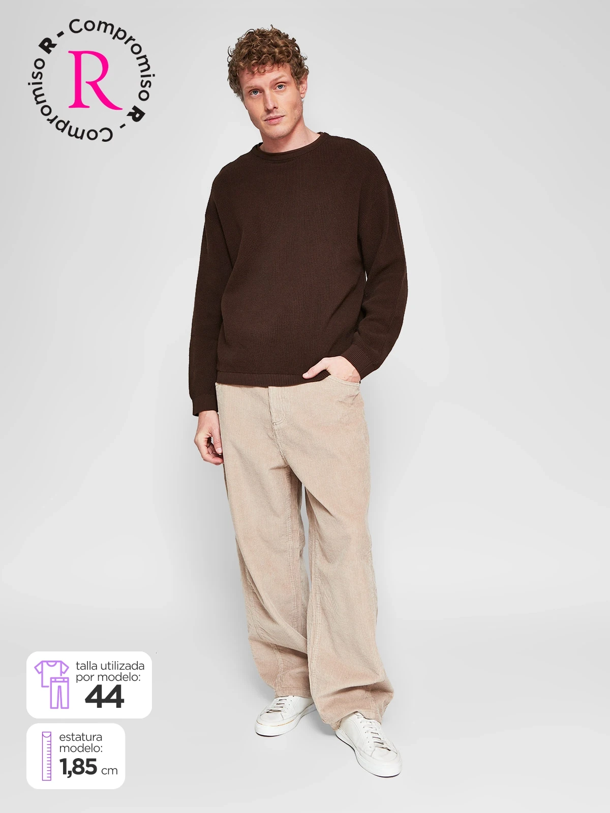 PANTALÓN HOMBRE INDEX ALGODÓN BARREL COTELÉ - 1