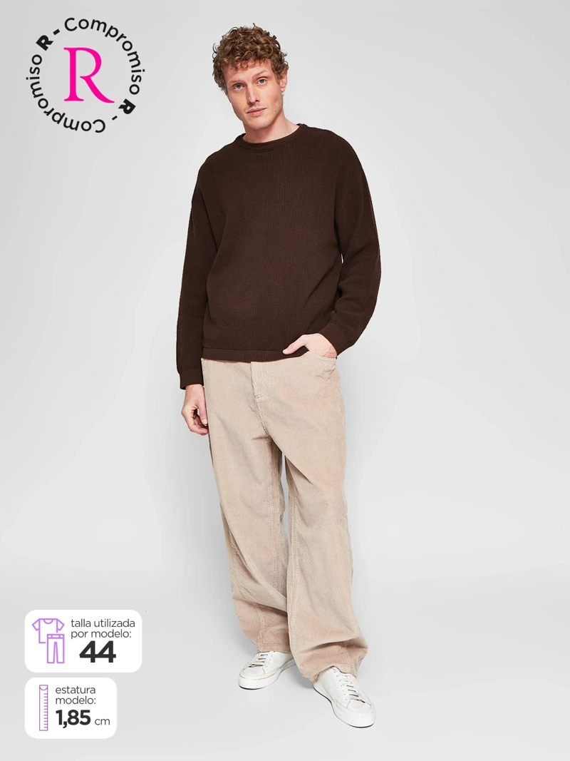 PANTALÓN HOMBRE INDEX ALGODÓN BARREL COTELÉ - 1